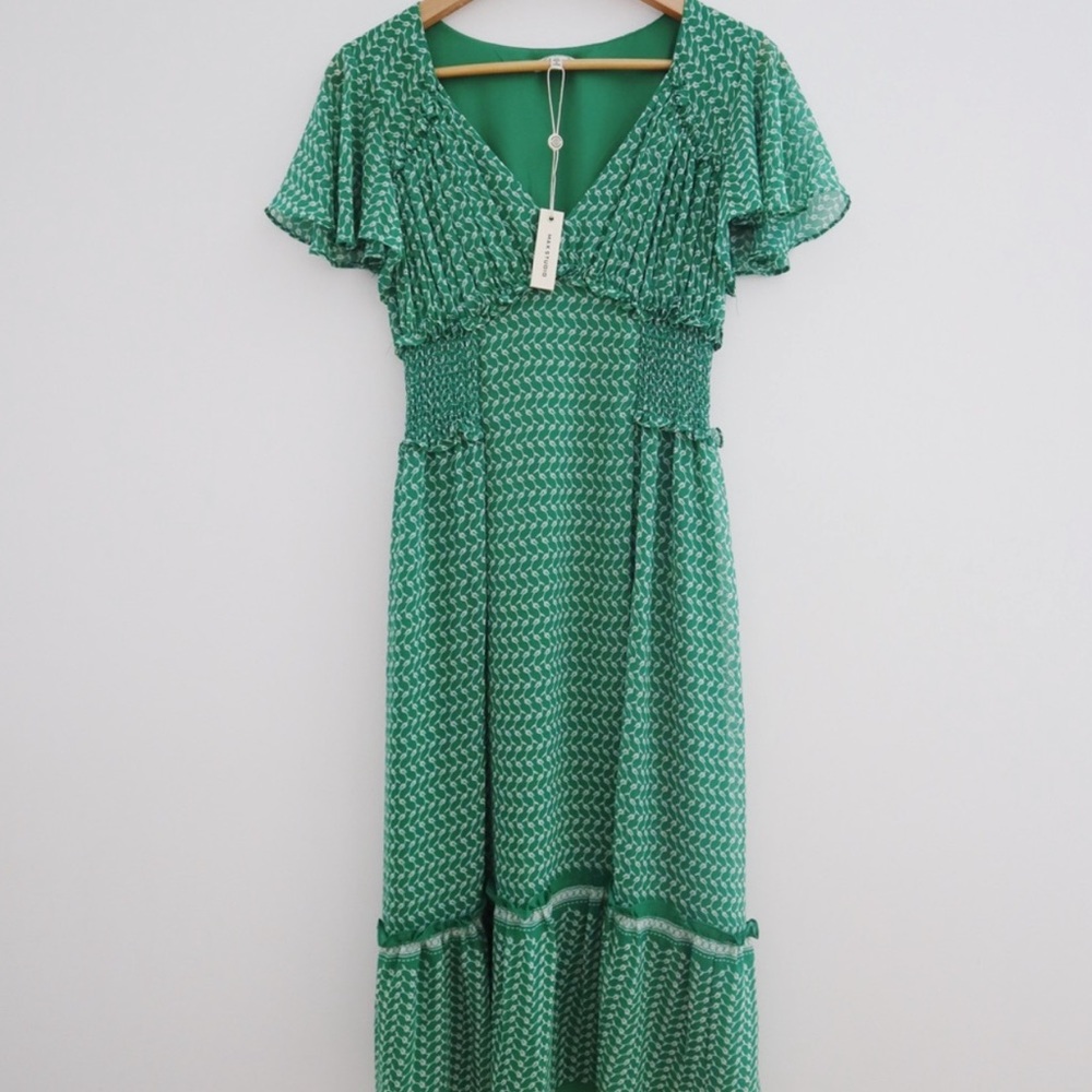 Emerald Green Max Studio Midi Dress